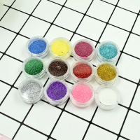Holographic Nail Glitter 12 Colors Holo Laser Superfine Cosmetic festival Powder Nail Pigment Holo Nail Art Powder Craft Sequin