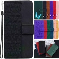 For OPPO Reno10 5G CPH2531 Case Magnetic Geometry Leather Flip Wallet Stand Case For OPPO Reno10 Pro Reno9 Pro Plus Cover Coque