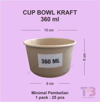 Cup Bowl Kraft 360ml 12oz Starpack / Sablon/ Printing