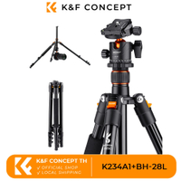 K&F Concept Camera professional Tripod 4 Section Aluminum can be reversed ขาตั้งกล้อง (K234A1 BH-28L