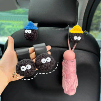 2PCS Cute Cartoon Ball Toy Car Seat Back Hooks Storage Vehicle Headrest Organizer Hanger for Groceri