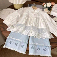 Setelan Ancore Lala Flower White N dengan Renda dan Motif Bunga untuk Tampilan Elegan