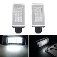 For Nissan Serena C27 Altima Suzuki Landy Dacia Duster 2016 2017 2Pcs Canbus LED License Number Plate Light Auto Tail Lamps