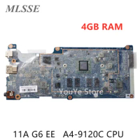 Refurbished For HP Chromebook 11A G6 EE Laptop Motherboard With A4-9120C CPU 4GB RAM 16GeMMC DA0G3MB18F0 L591910-001
