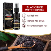 Eelhoe Black Rice Hair Growth Spray Tough Hair Fixing Deny Hairs Repair Moisturizing Hairs Root Supple Anti-White Hair Spray