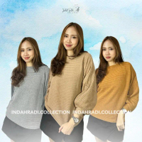 Blouse Baju Rajut Batwing Atasan Wanita Model Kelelawar Outer Rajut Kalong Knit Santai Tangan Tebal 