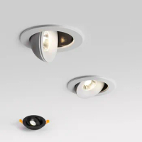 Embedded Circular LED Downlight Light Source 360 ° Adjustable 7W 10W15W 20W COB Ceiling Lamp AC85V-265V Indoor Lighting
