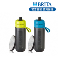 【BRITA官方】Fill&Go Active 運動濾水瓶 600ml(含1芯)(綠/藍)