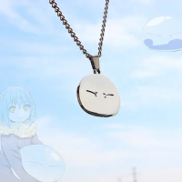 New Genshin Impact Necklace For Teen Punk Cute Anime Cartoon Slimes Titanium Steel Necklace Jewelry Accessories For Men Gift