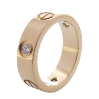 Cartier 卡地亞【再降價】18K金 鑲鑽 Love Ring 戒指 【二手名牌BRAND OFF】