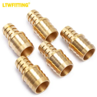 LTWFITTING Brass Barb Hose Reducing Splicer Mender 1-Inch ID Hose x 3/4-Inch ID Hose Fitting Air Fuel Boat (Pack of 5)