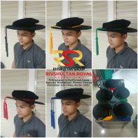 Topi Senat Topi Guru Besar Topi Rektor Topi Toga Wisuda Bludru Bulat Ready Stock Berkualitas