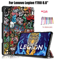 Shockproof Soft Case for Lenovo Legion Y700 8.8" Tablet PU Leather Stand Cover for Legion Y700 with Auto Wake/Sleep Smart Case