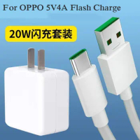 OPPO R27 R17 R11R9s R7s Plus VOOC Charger 20W 5V4A Flash US/EU Wall Adapter Fast Micro/Type-C Cable For ACE2 Reno2 10 Find X2 X3