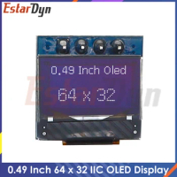 0.49 Inch OLED Display LCD Module White 0.49" Screen 64x32 I2C IIC Interface SSD1306 Driver for Arduino AVR STM32