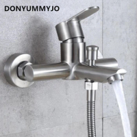 DONYUMMYJO 1pc SUS304 Stainless Steel Triple Bathtub Faucet Bathroom Shower Hot And Cold Water Mixing Valve Nozzle Tap