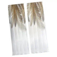 Printed Sheer Curtains Rod Pocket Curtain for Home Decoration Yard Kitchen