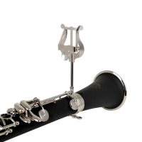 Clarinet Silver Portable Marching Music Stand Metal Stand Fixer Woodwind Instrument Parts Accessories Sheet Music Stand