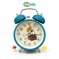 Jam Weker Analog Vintage Classic Alarm Clock - Meja Klasik Bunyi Keras Retro Lucu Estetik Black