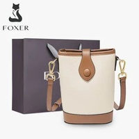 Tas Selempang HP Wanita Tas Bahu Wanita Bermotif Klasik Tas Selempang Modis Putih-Kulit Sapi
