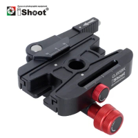 iShoot 360°Rotate Lever Release Clamp for Manfrotto 200PL/410PL Arca-Swiss RRS ARCA Manfrotto GITZO Tripod Head IS-QJ85BK