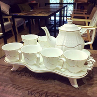 歐式骨瓷咖啡杯套裝英式高檔下午茶茶具創意陶瓷杯簡約家用花茶杯
