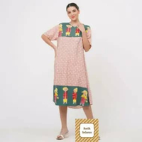Pakaian Wanita Baju Tidur Daster Batik Payung TEJO ARISAN & TEJO BARIS Ziper Depan Busui Freidly Bah