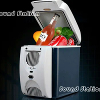 7.5L Car Mini Small Refrigerator Freezer Refrigeration Heating Box Dual-use / Cool Cooler Box Essential Travel Tourism