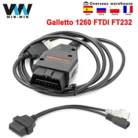 Galletto 1260 ECU Chip Tuning Tool OBD2 Car Diagnotic Tools FTDI Chip ECU Flasher Programmer Read&amp;Write Auto OBD 2 Scanner Cable