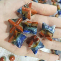 2cm Seven Chakras Reiki Healing Crystals Agate Gems Merkaba Satellites Ore Minerals Crafts Gifts Ornaments