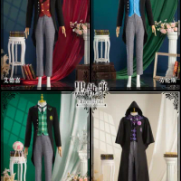 Gregory Violet Uniforms Suit Cloak Anime Black Butler Cosplay Costume Game Woman Men Activity Role-play Clothing S-2XL 2024