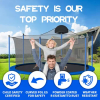 14FT Foot Trampoline, Adult Trampoline Outdoor, Backyard Trampolines, Large Trampoline for Kids and Adults