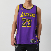 Nike LAL MNK DF SWGMN JSY STM 22 NBA 男款 紫色 湖人 球衣 背心 DO9530-508