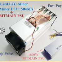 Used ANTMINER L3++ 580M With BITMIAN PSU Scrypt Miner LTC Litecion Mining Machine Better Than ANTMINER L3 L3+ 504M L3++ 580MS9