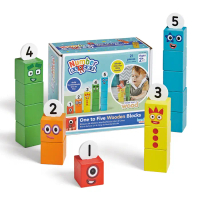 Numberblocks One to Five Wooden Blocks Educational Counting & Stacking Toy, Balok Kayu Edukasi Numbe
