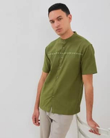 AMK Baju Koko Lengan Pendek KK Mustafa S/s Olive M