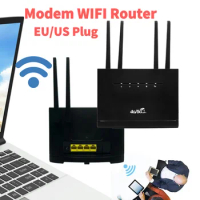 4G CPE Router 4G WIFI Router Modem Router RJ45 WAN LAN 300Mbps with SIM Card Slot Wireless Modem Support 32 Users for Home