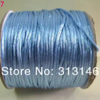 Wholesale 80M/Spool 1.5MM Sky Blue Braided Macrame Nylon Chinese Knot Cord Beading Satin Handmade Shamballa String Thread Rope