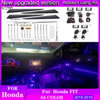 Led Ambient light Lamp For Honda FIT for illuminated car Styling 64 Colors LED Ambient Light lamp Original car 1:1 accessories