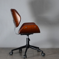 電腦椅家用簡約現代書桌椅轉椅實木小巧可升降職員高檔辦公椅子