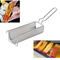 Fried Long French Fries Baskets Stainless Steel Potato Chips frying Rack Strainer Fryer kitchen Colander Holders Tools