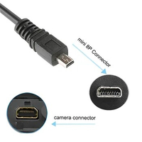 1.5M 8 Pin UC-E6 Camera USB Data Cable Cord For Panasonic Lumix DMC-ZS35, DMC-ZS40, DMC-ZX1, DMC-ZX3 Pentaxist Series ist DL
