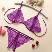 Set Bra Lingerie Sexy Celana Dalam Model Bahan Lace Transparan