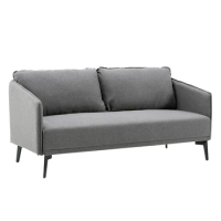 Gray Modern 3 Seater Fabric Sofa Couch Armchair Living Room Office w/2 Cushion