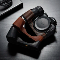 Genuine Leather Camera case For Nikon Z6 Z7 Handmade Real Leather Camera Bag Half Body For Nikon Z5 Z6II Z7II