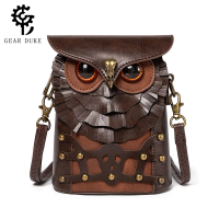 Cross-border new medieval steampunk women's shoulder oblique straddle bag creative owl MINI change b