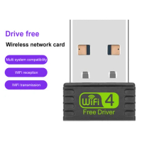 2.4GHz Mini USB WiFi Adapter Free Drive USB Ethernet WiFi Dongle 150Mbps WiFi Receiver Built-In Antenna for PC/Laptop/Desktop