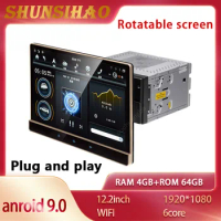 ShunSihao px6 2 DIN 12.2inch 100 rotatable 6-core AHD 64GB car DVD player radio universal car audio autoradio Android 9