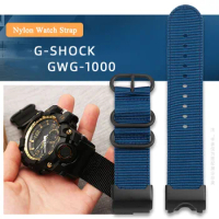 Nylon Watchband Wristband Replacement Strap For Casio Big Mud King G-SHOCK GWG-1000GB Sport Canvas Men's Bracelet Watch Strap