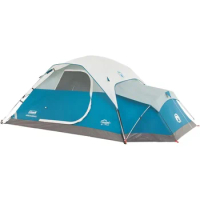 Coleman Instant Camping Tent with Annex, 4-Person Weatherproof Tent with Pre-Attached Poles,Durable Fabric Freight free